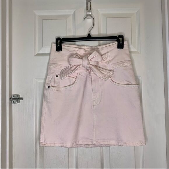 Rebecca Minkoff Callie Pink Denim Skirt Size XS - Picture 4 of 11